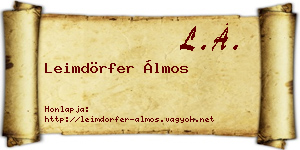 Leimdörfer Álmos névjegykártya